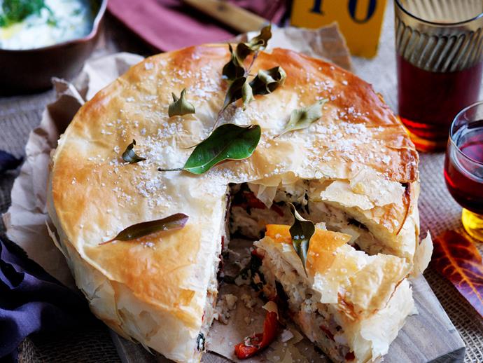 **[Chicken, spinach and olive pies](https://www.womensweeklyfood.com.au/recipes/chicken-spinach-and-olive-pies-28749|target="_blank")**

Feed the whole family tonight with these warm, hearty and super tasty chicken, spinach and olive pies! They're packed full of fresh ingredients that will leave you feeling satisfied.
