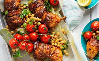 Smoked paprika chicken with tomato and chickpeas