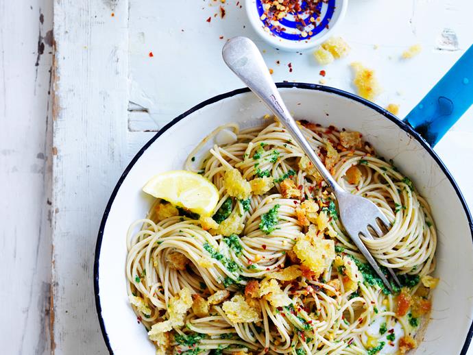 This [kale, chilli and parmesan pasta](https://www.womensweeklyfood.com.au/recipes/kale-chilli-and-parmesan-pasta-28868|target="_blank") is packed with bags of flavour and heat, and makes for a quick and nutritious dinner idea!