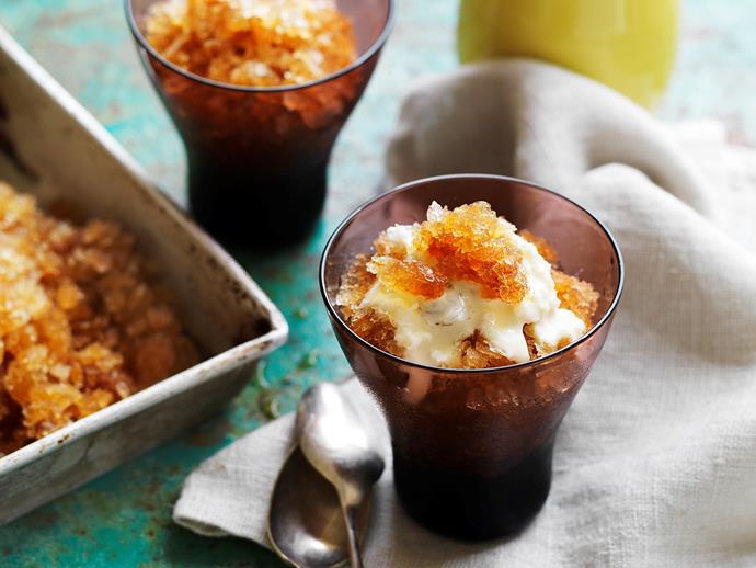 This delicious [coffee granita](https://www.womensweeklyfood.com.au/recipes/coffee-granita-14098|target="_blank") is super easy to make, but is a beautifully cooling dessert which is perfect for entertaining guests.