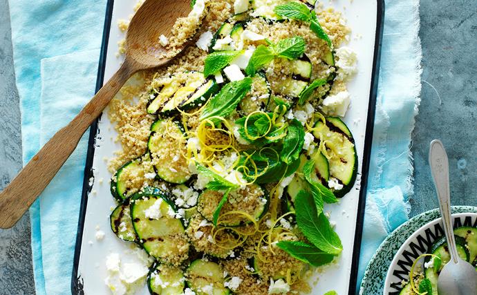 zucchini and mint couscous salad