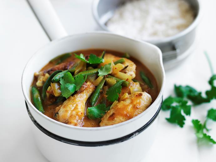 Spicy, succulent and oh-so-scrumptious! Take your taste buds around the world with this tasty [peri peri coconut chicken curry](https://www.womensweeklyfood.com.au/recipes/peri-peri-coconut-chicken-curry-1-28953|target="_blank") - perfect for dinner any night of the week!