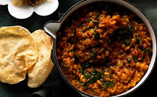 Slow-cooker silverbeet dhal