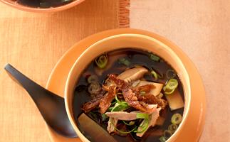 Duck and mushroom soup