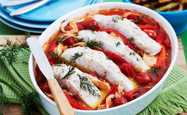 Baked sweet and sour fish