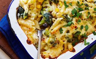 Creamy four-cheese penne