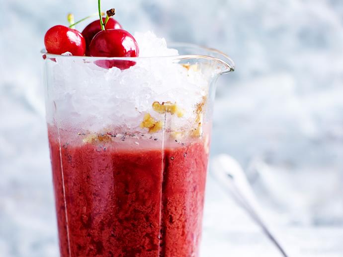 **[Cherry and walnut smoothie](https://www.womensweeklyfood.com.au/recipes/cherry-and-walnut-smoothie-29220|target="_blank")**

Start the day off with this refreshing and healthy smoothie, filled with sweet cherries, walnuts and black chia seeds.