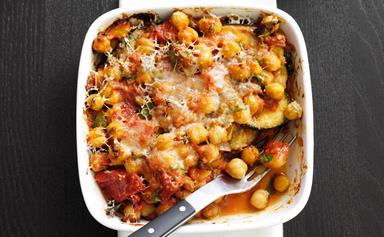 Chickpea and vegetable gratin