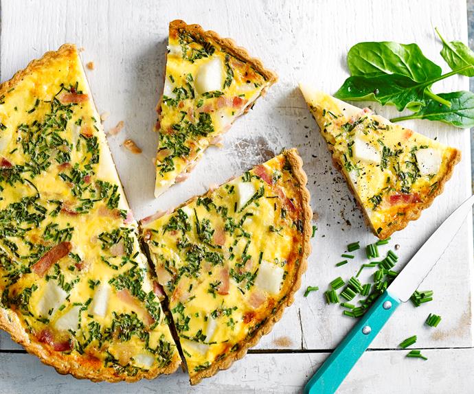 Bacon, chive and potato quiche | Australian Women's Weekly Food