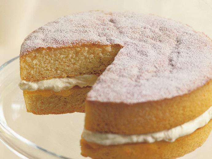 **[Best-ever sponge cake](https://www.womensweeklyfood.com.au/recipes/best-ever-sponge-cake-14883|target="_blank")**

Light, fluffy sponge cake is sandwiched with zesty lemon butter and cream to create a beautiful dessert worthy of any morning or afternoon tea spread.