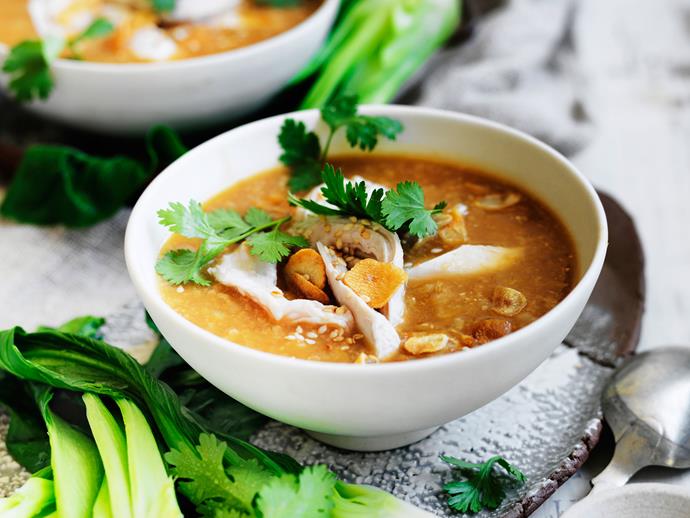 **[Brown rice congee with fried garlic](https://www.womensweeklyfood.com.au/recipes/brown-rice-congee-with-fried-garlic-29398|target="_blank")**

This traditional Asian dish is a savoury porridge made with [rice](https://www.womensweeklyfood.com.au/how-to/how-to-cook-white-rice-1319), often served with meat and enjoyed any time of the day - even for breakfast! It's a great option for a wholesome, nourishing meal.