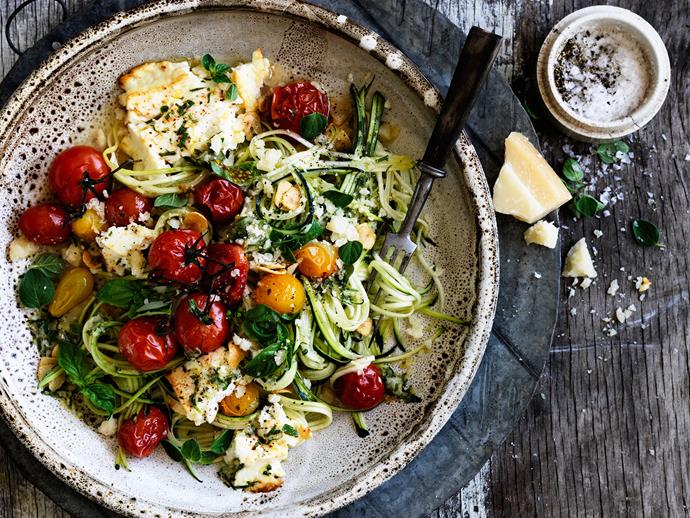 **[Zucchini spaghetti with tomato and feta](https://www.womensweeklyfood.com.au/recipes/zucchini-spaghetti-with-tomato-and-fetta-29434|target="_blank")**

Spaghetti-like strands are created from zucchini in this recipe instead of any actual pasta, which also makes this dish a great gluten-free option.