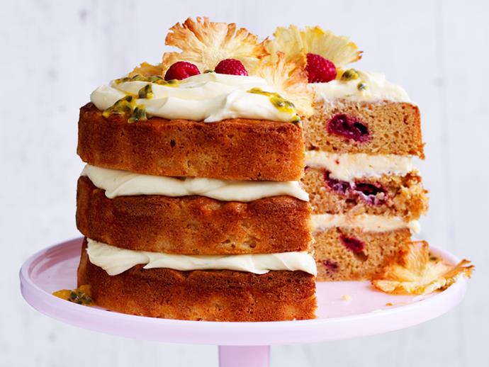 In the mood for something sweet? Indulge in this heavenly [summertime layer cake](https://www.womensweeklyfood.com.au/recipes/summertime-layer-cake-29338|target="_blank") full of sweet fruit and cream cheese icing.
