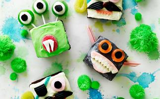 Scary monster cupcakes