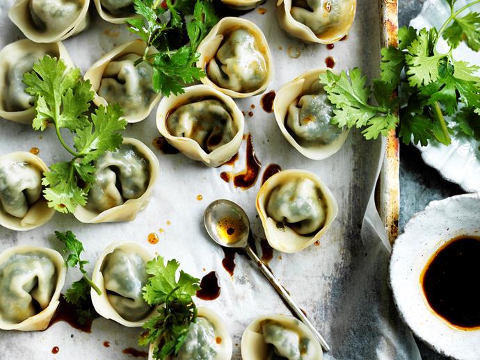 Dip these [vegetarian green dumplings](http://www.foodtolove.com.au/recipes/green-dumplings-with-soy-chilli-dipping-sauce-30904|target="_blank") in our spicy soy sauce for a delicious Asian-inspired meal.
