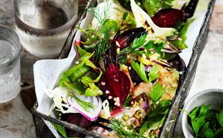 Roasted beetroot and millet salad