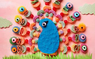 Peacock lolly cake