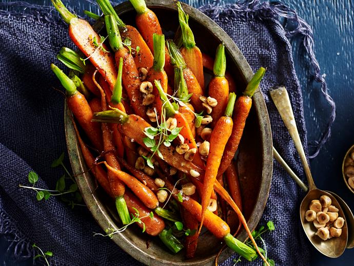 Gorgeously sweet orange and [maple glazed baby carrots](https://www.womensweeklyfood.com.au/recipes/maple-glazed-baby-carrots-5815|target="_blank"). The perfect accompaniment for your next dinner party.