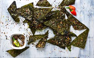 Toasted nori chips