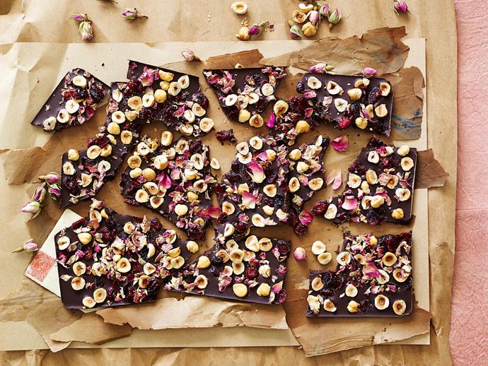 This **[sugar-free chocolate, cherry and hazelnut bark recipe](https://www.womensweeklyfood.com.au/recipes/sugar-free-chocolate-cherry-hazelnut-bark-29616|target="_blank")** is perfect for your health-conscious friends and family who don't want to miss out.