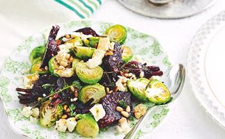 Balsamic beetroot with Brussels sprouts