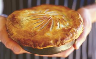 Coorong Angus beef pie with red wine, fennel and green olives