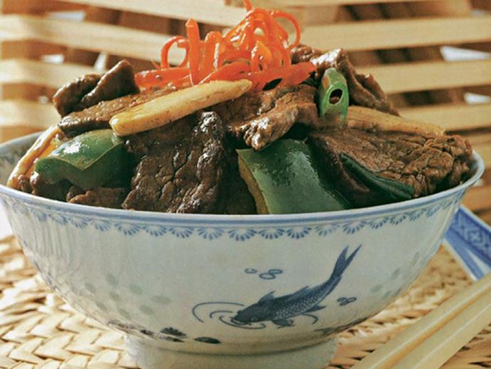 **[Ginger beef](https://www.womensweeklyfood.com.au/recipes/ginger-beef-1473|target="_blank")**

This light, flavourful stir fry from the vintage edition of The Australian Women's Weekly [Chinese Cooking Class book](https://www.womensweeklyfood.com.au/womens-weekly-chinese-cooking-class-cookbook-recipes-30514|target="_blank") is tossed in a fragrant Asian sauce and can be ready in no time at all.