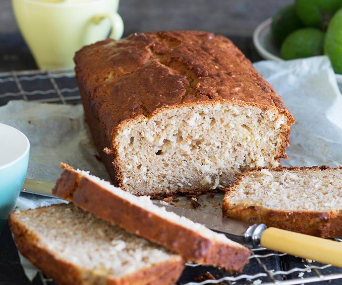 Feijoa and coconut loaf
