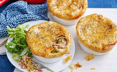 Bacon, broccoli and cheese pie