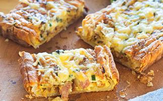Bacon and cheese tart
