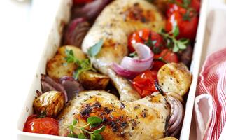 Garlic and oregano roast chicken