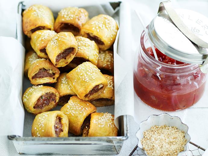 **[Easy sausage rolls](http://www.foodtolove.com.au/recipes/basic-sausage-rolls-32130|target="_blank")**: Whip up a batch of these party-pleasers in just half an hour for a last-minute addition to your barbecue.