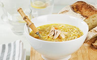 Simple and satisfying chicken noodle soup