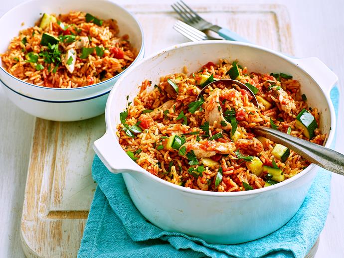 **[One Pot Chicken and Rice and Vegetables](https://www.womensweeklyfood.com.au/recipes/one-pot-rice-and-chicken-1566|target="_blank")**

This quick and easy one pot chicken and rice recipe is great for family dinner ideas after work or school. It is full of healthy vegetables, too.
