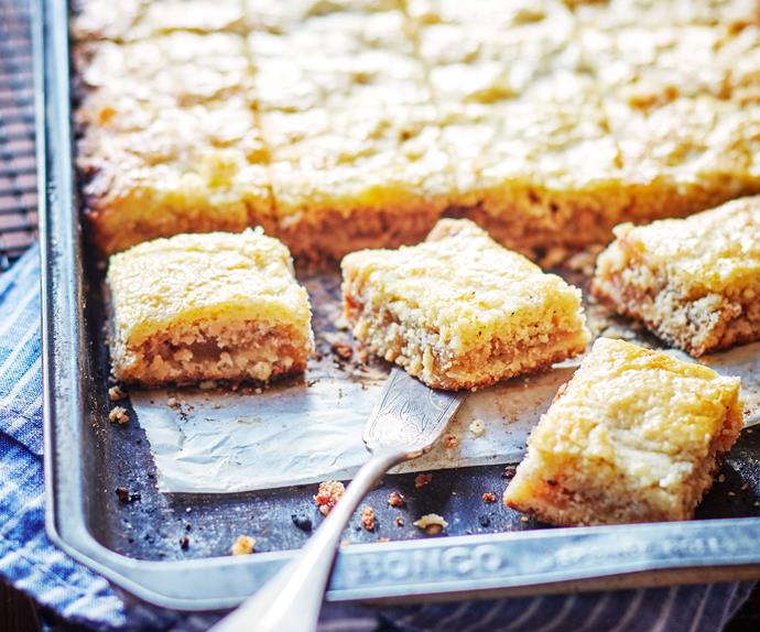 Chewy citrus and almond squares