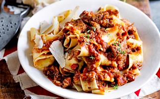 Slow-cooked beef ragu with pappardelle