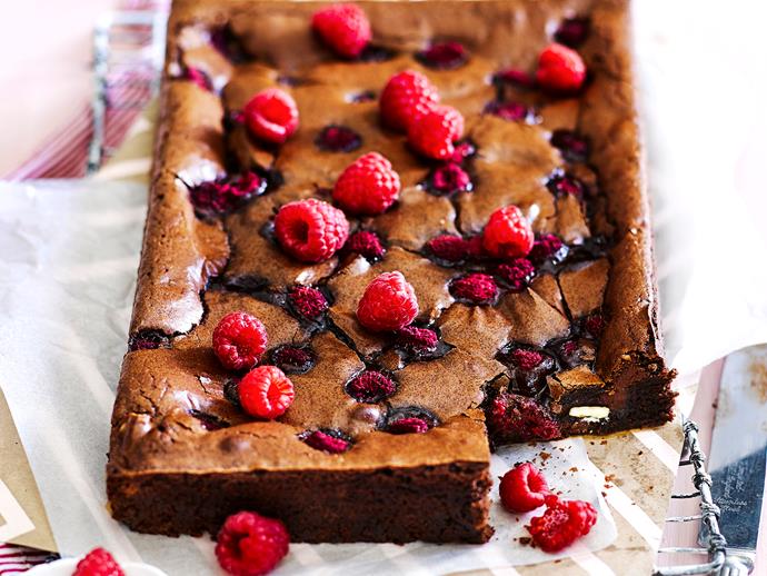 **[Chocolate and raspberry mud brownies](https://www.womensweeklyfood.com.au/recipes/chocolate-and-raspberry-mud-brownies-1655|target="_blank")**

Fusing the indulgent flavours of chocolate mud cake and brownies, this delightful dessert recipe is perfect for a special weekend treat. We've added lovely fresh raspberries to cut through the richness.