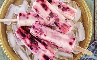 Tamarillo yoghurt ice blocks