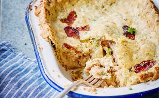 Smoked fish pie with parsley pastry