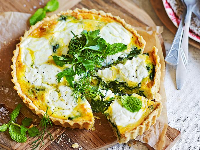**[Spinach tart with oat pastry](https://www.womensweeklyfood.com.au/recipes/spinach-tart-with-oat-pastry-1687|target="_blank")**

This delicious savoury tart recipe is perfect to slice up and serve warm or cool for a tasty lunch or light dinner. It's packed full of nutrients, and is made even healthier with the addition of whole grain oats.