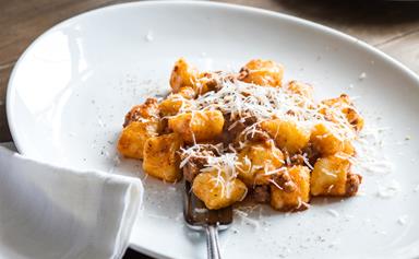 Potato gnocchi with bolognese sauce