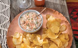 Hot-smoked salmon and herb dip