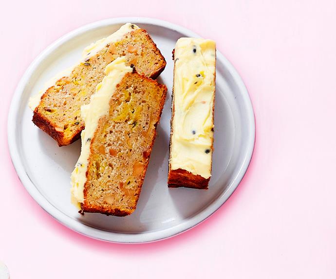 Banana and passionfruit bread