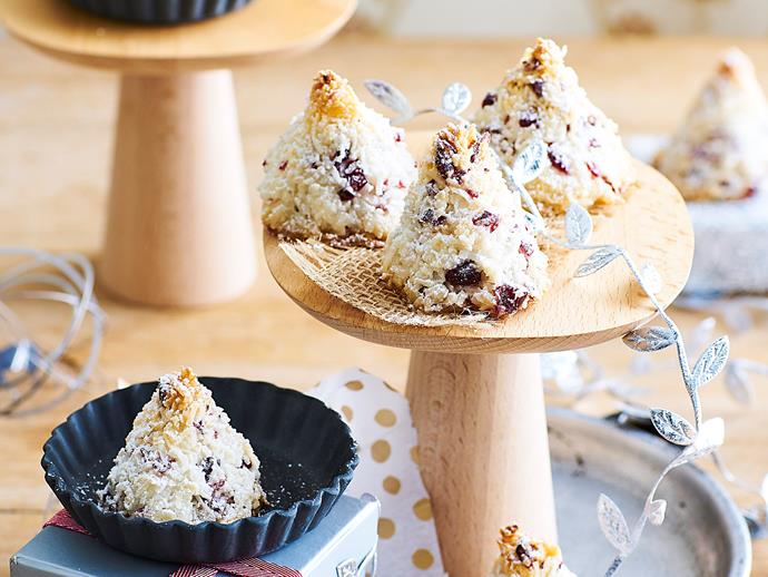 **[Cranberry coconut Christmas trees](https://www.womensweeklyfood.com.au/recipes/cranberry-coconut-christmas-tree-cookies-1784|target="_blank")**

These adorable Christmas tree-shaped macaroon biscuits are sure to be a massive hit with the whole family. They taste so good, you'll want to use this recipe all year round.