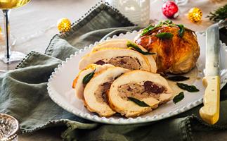 Pincushion turkey roast