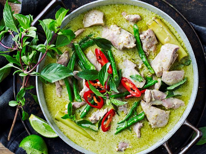 **[Thai green chicken curry](https://www.womensweeklyfood.com.au/recipes/thai-green-chicken-curry-1844|target="_blank")**

Our recipe for green chicken curry includes all the steps you need to make a green curry paste from scratch for the ultimate homemade Thai dish!
