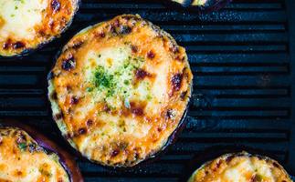 Eggplant chargrilled with miso and cheese