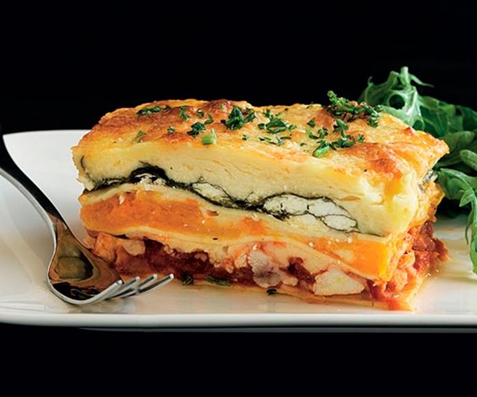 Mecca Café Viaduct’s chicken lasagne with pumpkin and spinach