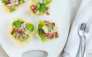 Cos and parmesan salad cups
