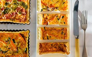 Pumpkin and courgette tart